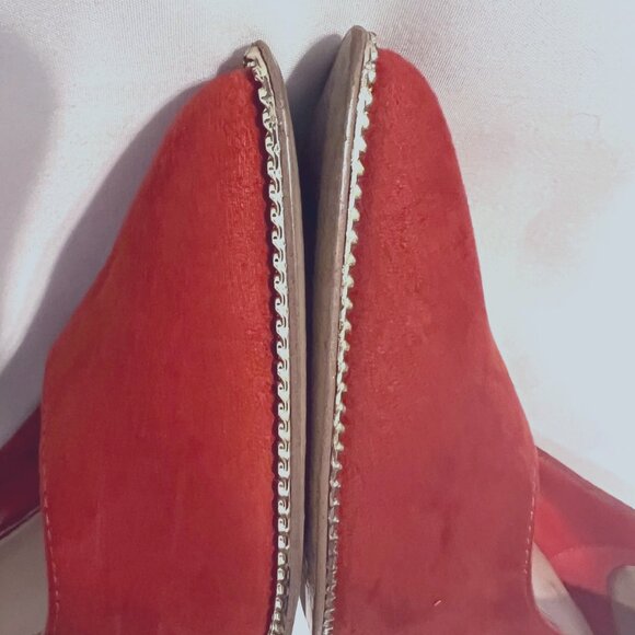 BCB Generation Harleigh Burnt Orange/Gold Trim 4" Stilettos -Pointy Toe-8 1/2 B - Picture 3 of 16